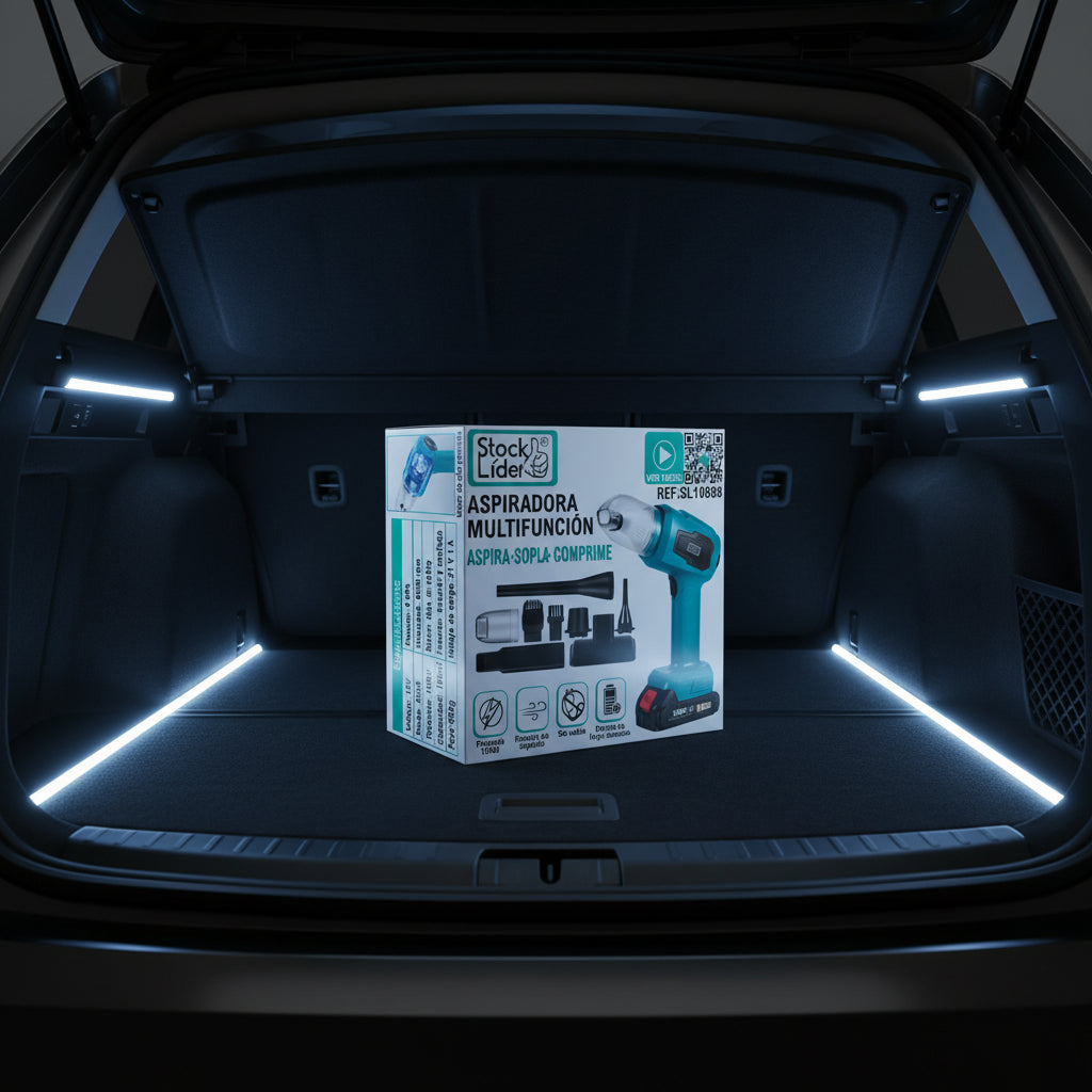 AutoClean PRO™ | Aspiradora Multifunción Profesional + Linterna LED USB-C GRATIS